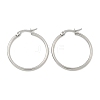 Tarnish Resistant 304 Stainless Steel Hoop Earrings EJEW-F105-09P-4