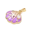 Brass Enamel Pendants RB-CBA2CEF-04G-2