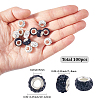 100Pcs 2 Colors Polymer Clay Rhinestone European Beads CPDL-SP0001-02-2