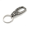 Tibetan Style 316 Surgical Stainless Steel Fittings with 304 Stainless Steel Key Ring FIND-Q101-06AS-02-2