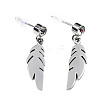 201 Stainless Steel Dangle Stud Earrings EJEW-T008-JN749-1