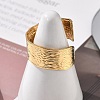 304 Stainless Steel Open Cuff Ring for Women RJEW-M049-01G-03-4