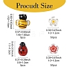 5Pcs Handmade 3D Bees Lampwork Beads & 50Pcs Flower Millefiori Glass Beads Sets LAMP-YW0001-63-3