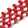 Mushroom Handmade Lampwork Beads Strands LAMP-R116-13A-1