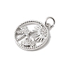 Brass Micro Pave Cubic Zirconia Pendants KK-P343-01D-P-2