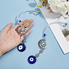 DICOSMETIC 2Pcs Blue Evil Eye Car Hanging Ornament HJEW-DC0001-12-3