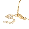 Brass Pave Clear Cubic Zirconia Pendant Necklaces for Women NJEW-S429-04G-03-3