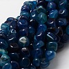 Dyed Natural Striped Agate/Banded Agate Chip Beads Strands X-G-E329-16A-1