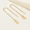 Geometric Circle Earrings with Tassel Studs Stainless Steel Chain BK2334-4-1