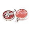 Cherry Quartz Glass Pendants GG-CBA040B-02P-01-3