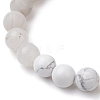 Natural Howlite & Black Onyx & Agate & Larvikite & Quartz Crystal Beaded Stretch Bracelets for Women BJEW-TA00554-3