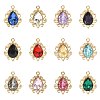 24Pcs 12 Colors Alloy Pendants PALLOY-CJ0002-25-1