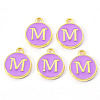 Golden Plated Alloy Enamel Charms ENAM-S118-10M-2