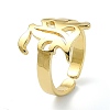 Brass Open Cuff Ring RJEW-B051-44G-2