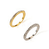 2Pcs 2 Colors Alloy with Crystal Rhinestone Finger Rings RJEW-TADJ0001-01D-2