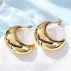 Moon 304 Stainless Steel Stud Earrings EJEW-A125-22G-2