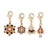 4Pcs Christmas Alloy & ABS Plastic Pearl & Rhinestone Pendant Decorations HJEW-JM04166-2