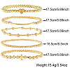 Brass and Stainless Beaded Stretch Bracelet Sets VB9693-1-3