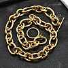 304 Stainless Steel Rolo Chain Necklace BJEW-L399-03G-2