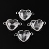 Natural & Synthetic Mixed Stone Love Heart Pendants G-T138-205M-P-2