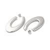 Non-Tarnish 304 Stainless Steel Oval Stud Earrings EJEW-Z022-25P-2