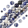 Olycraft 4 Strands 4 Styles Natural Sodalite Beads Strand G-OC0005-08-1