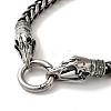 316 Surgical Stainless Steel Wheat Chain Viking Raven Skull Bracelets BJEW-Q349-05AS-01-2