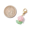 Flower Glass Seed Beads Beaded Pendant Decorations HJEW-MZ00195-5