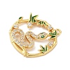 Brass Micro Pave Cubic Zirconia Pendants KK-M326-03G-2