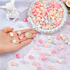 150Pcs Opaque Acrylic European Beads OACR-DC0001-64-3