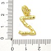 Rack Plating Brass Micro Pave Cubic Zirconia European Dangle Charms KK-L210-015G-Z-3