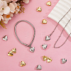 12Pcs 2 Colors Brass Locket Pendants KK-HY0004-05-4