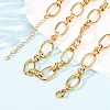 10MM 304 Stainless Steel Oval Link Chain Necklaces for Women NJEW-G194-04G-1