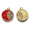 Brass Micro Pave Colorful Cubic Zirconia Pendants ZIRC-B0003-07G-C-1