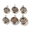 Electroplated Natural Spiral Shell Pendants SHEL-K006-41G-1