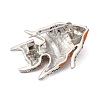 Zinc Alloy Crystal Rhinestone Resin Fish Brooch JEWB-U010-01P-01-2