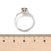 Rhodium Plated 925 Sterling Silver Moissanite Adjustable Rings for Women RJEW-U038-03P-5