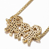 Adjustable Brass Micro Pave Cubic Zirconia Bolo Bracelets BJEW-G583-11G-3