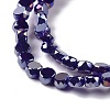 Electroplate Glass Beads Strands GLAA-E036-04A-4