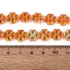 Baking Paint Electroplate Transparent Glass Beads Strands EGLA-Q136-04A-03-4
