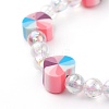 Handmade Polymer Clay Beads Stretch Bracelets for Kids BJEW-JB06325-03-4