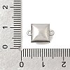 Brass Micro Pave Clear Cubic Zirconia and Glass Connector Charms KK-N289-15P-3