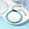 Natural Howlite Braided Bead Bracelets BJEW-JB11114-01-2