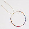 Glass Seed Braided Bead Bracelet CG0646-7-1