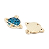 Light Gold Plated Alloy Enamel Pendants ENAM-M219-05KCG-02-2