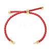Adjustable Round Braided Microfiber Leather Cord Bracelet Making KK-CBAC260-01G-29-1