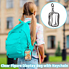 6Pcs 6 Colors Portable Travel Transparent Plastic Zipper Bags with Alloy Clasps ABAG-GA0001-29A-6