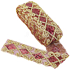 Ethnic Style Embroidery Polycotton Ribbons OCOR-WH0066-34E-1