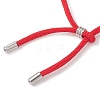 Nylon Round Cord Slider Bracelet Makings AJEW-JB01516-5