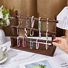 3-Tier Wooden Bracelet Organizer Display Riser Stands ODIS-WH0030-277B-3